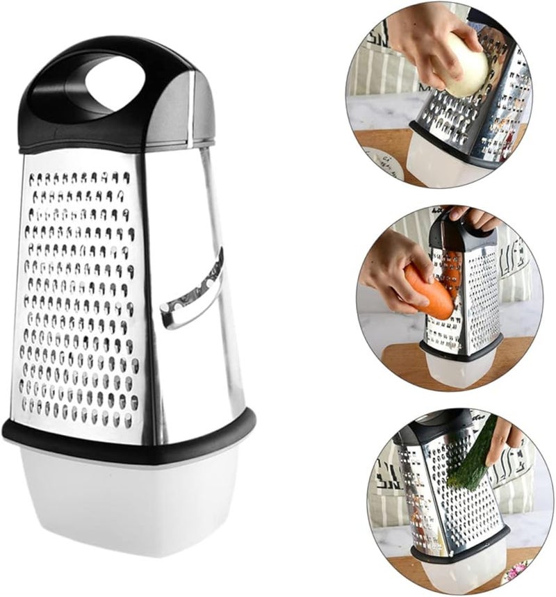 4 Sided Stainless Steel Vegetable Grater Multi Functional Slicer For Potatoes Carrots Cheese - Image 3